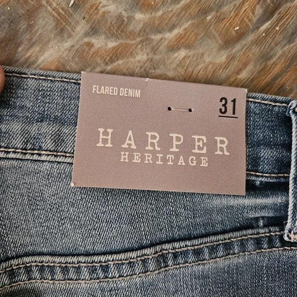 Harper Light Blue Straight Leg Jeans - Picture 3 of 4